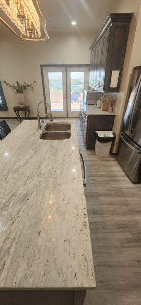 Kitchen with granite counters