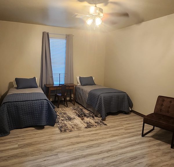 Bedroom with two twin beds