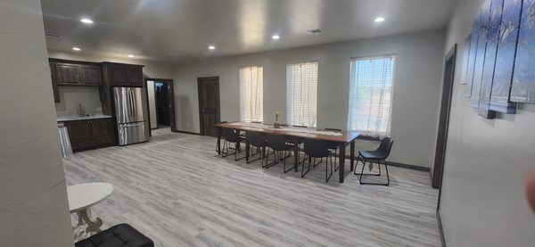 Kitchen and dining area