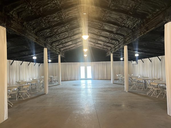 The open floor, looking toward the entrance